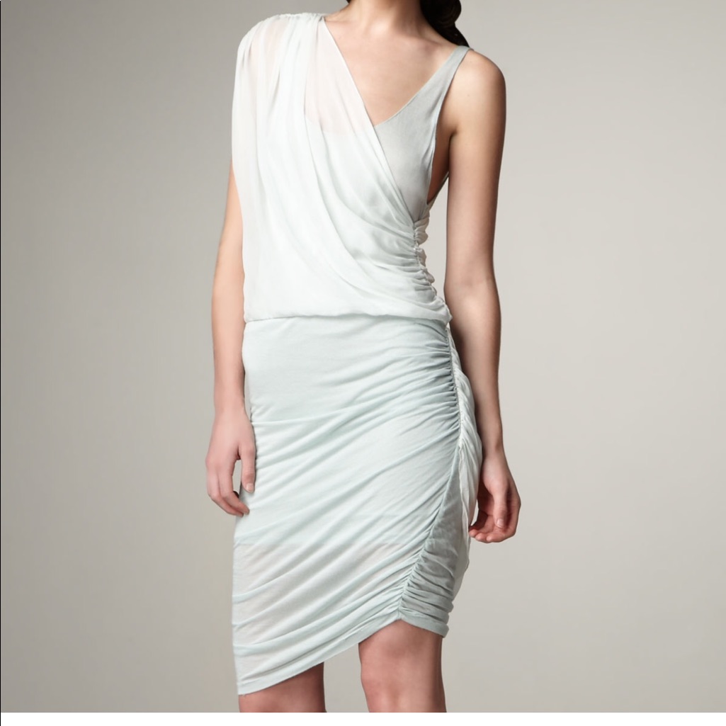 Nwtalice + Olivia Silk Draped Shoulder Dress